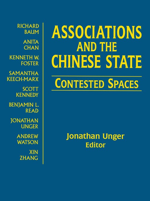 Title details for Associations and the Chinese State by Jonathan Unger - Available